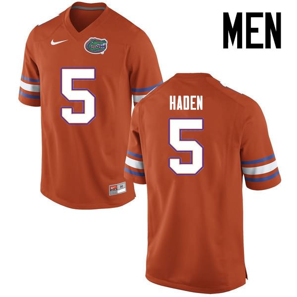 Men's NCAA Florida Gators Joe Haden #5 Stitched Authentic Nike Orange College Football Jersey MOG5465TW